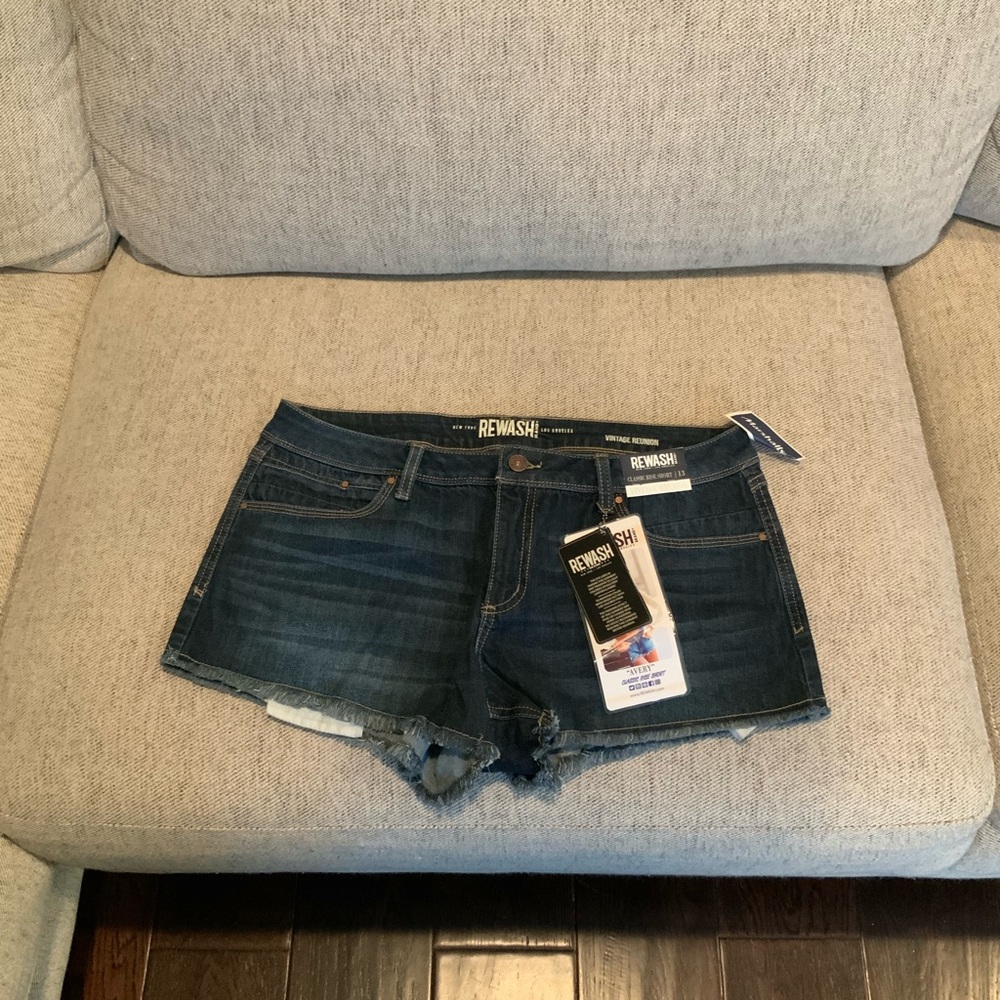 Rewash Women's Jean Shorts - Deep Blue